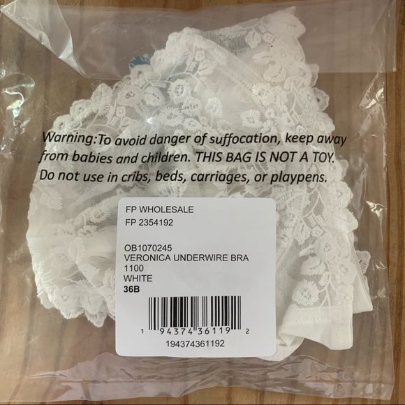 Free People White Sheer Lace Bra 36B 36C Sexy Intimate Lingerie - Picture 3 of 10